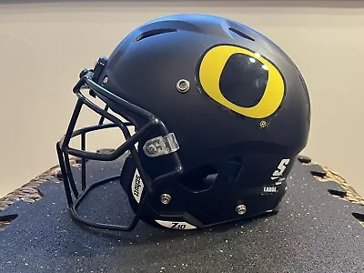 Oregon Ducks Football Helmet Schutt Z10 Matte Black W/ Black Mask Adult Size L • $29.99