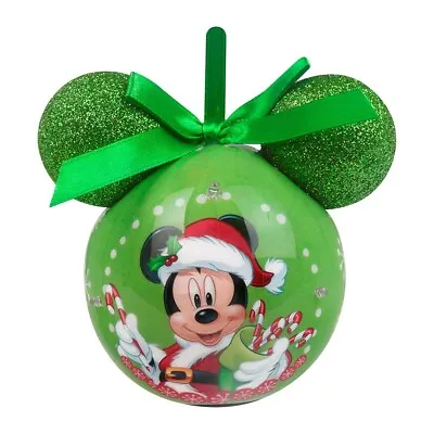 Disney Green Mickey Mouse LED Christmas Tree Bauble Decoration Gift • $23.90