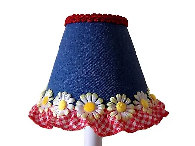 Summer Picnic Daisy Chandelier Shade 5  Mini Lamp Sconce Shade Independence Day • $5