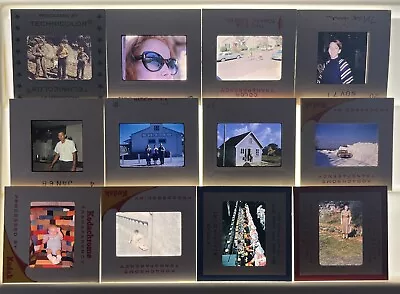 Vintage Picture Slides Lot Of 12 Approximate Dates 50s - 70s People And Scenes • $20