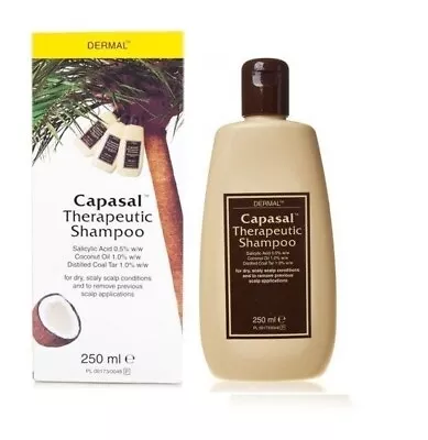 Capasal Therapeutic Shampoo - 250ml - Salicylic Acid Coconut Oil Coal Tar • £11.19