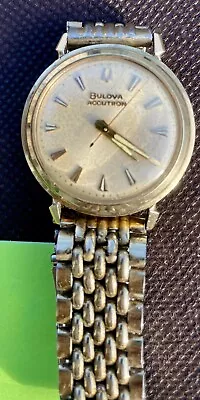 Vintage 1963 Bulova Accutron Tuning Fork 14K Solid Gold Wrist Watch ✨ • $555