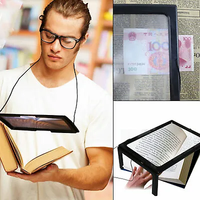£29.99 • Buy Giant Large Hands Free Magnifying Glass With Light LED Magnifier For Reading Aid