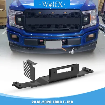 Front Hidden Bumper Modular Steel Winch Plate Part For 2018-2023 Ford F-150 F150 • $129.99