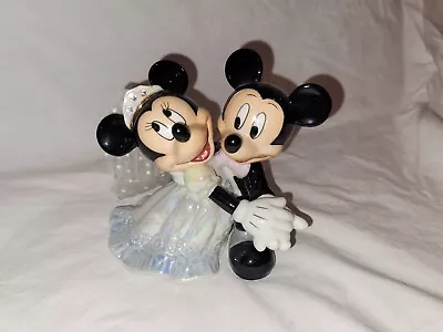 Vintage Walt Disney Porcelain Mickey And Minnie Bride & Groom Wedding Figurines • $40