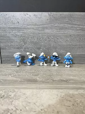 McDonalds Smurfs Figures Happy Meal Toys Lot Of 7 Smurfette Smooth 2011 2013 • $6