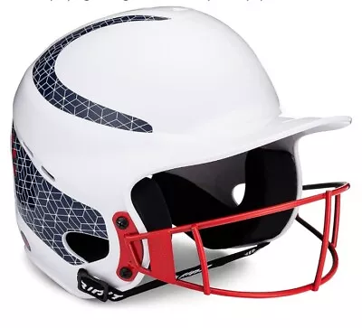 Rip-it Vision Classic Softball Batting Helmet 2.0 M/L White Navy Red • $42