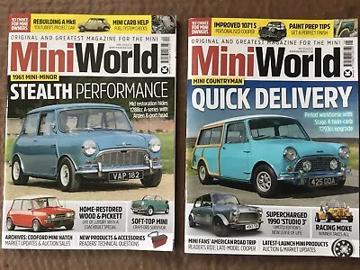 *2 X “MINI WORLD” MAGAZINES-APRIL/MAY 2024-MINI COUNTRYMAN RACING MOKE*EXC. CON • £3.50