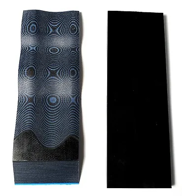 G10 3/16 .187 6x2 BLACK / BLUE LAYERED KNIFE HANDLE MATERIAL SCALES 2Pcs • $11.99