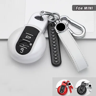 Luminous Car Key Fob Case Cover Holder Skin Chain For 2015-2017 MINI Cooper JCW • $25.85