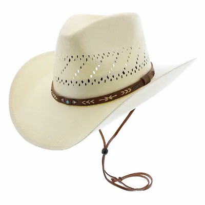 STETSON Men's Santa Fe Natural Straw Hat (TSSTFE-833481) • $59.99