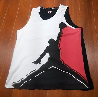 Official Men's Air Jordan Tank Top Shirt AOP Jumpman Multicolor Sz L • $24.99