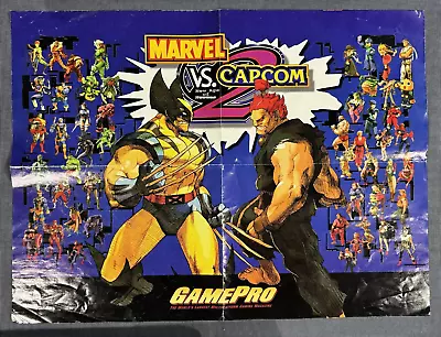 Marvel Vs. Capcom 2 Double Sided Poster From GamePro **READ** • $39.99