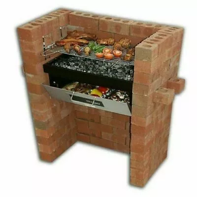 Built In Grill Oven Brick Stone BBQ DIY Kit Charcoal Outdoor Barbecue Garden • £139.95