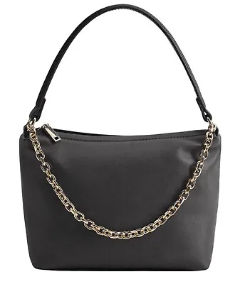 Mango MNG Handbag Black With Gold Chain - Brand New With Tags • $13.50