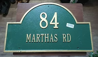 ADDRESS PLAQUE Mission Lawn Marker House Sign Number  84 Marthas Rd  Heavy Metal • $49.99