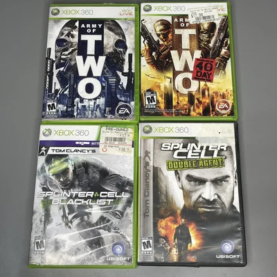 $14.95 • Buy Army Of Two & Tom Clancy Splinter Cell Microsoft Xbox 360 Lot Used Video Games