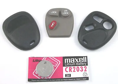NEW GM Chevrolet GMC Key Fob Remote Control Case Shell 3 Button Includes CR2032 • $11.95