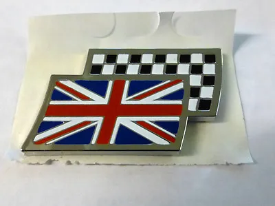 MG CHEQUERED AND UNION JACK FLAG BADGE GENUINE  PAIRBRAND NEW (DAG000070MMx2) • £9.95