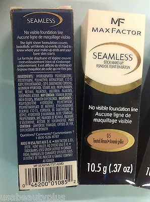 ( LOT OF 3 ) Max Factor Seamless Stick Makeup TOASTED ALMOND #05. • $28.89