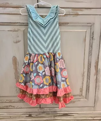 Matilda Jane Happy & Free Decadent Cakewalk Tank Girls Dress Size 6 EUC • £25.74