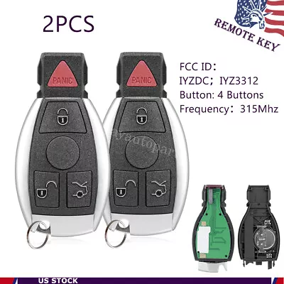 2 Replacement For 2006 - 2011 Mercedes-Benz C E S G Class CL GL Remote Key Fob • $29.89