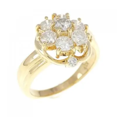Authentic K18YG Flower Diamond Ring 1.10CT  #260-006-192-2099 • £722.86