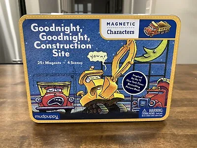 Goodnight Construction Site Magnetic Character 25 Magnets 4 Scenes Mudpuppy H372 • $10.99