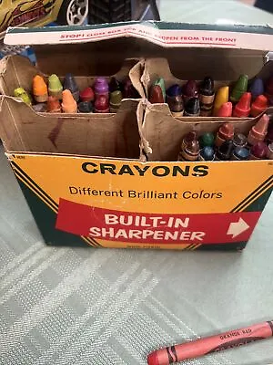 Vintage Crayola Crayons 64 Box Binney & Smith Sharpener Retired Colors • $15