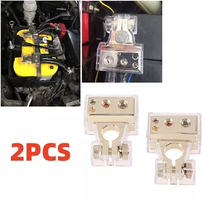 2pcs 0/4/8 Awg Gauge Car Positive Negative Battery Terminal Clamp Connector • $19.99