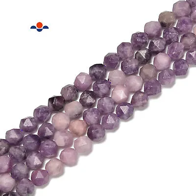 $11.49 • Buy Lepidolite Star Cut Beads Size 8mm 15.5'' Strand (8mm)