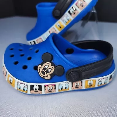 Crocs Disney Mickey Mouse & Friends Blue Clogs Kids Child Size C 6 • $19