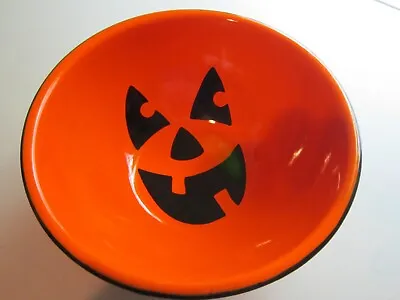 Midwest Importers Halloween Enamel Pumpkin Jack O'Lantern JOL Metal Enamel Bowl • $10
