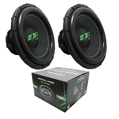 2 X Deaf Bonce Apocalypse 15  4000 Watt 1 Ohm Subwoofer DB-SA255-D1 • $459.80