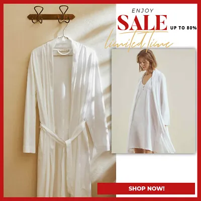 $29.40 • Buy ZARA HOME - White Cotton Robe With Collar Detail And Belt Ref. 1251/434 S: Mediu