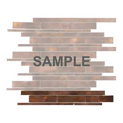 $3.99 • Buy Antique Copper Color Metallic Metal Linear Mosaic Tile Kitchen Wall Backsplash