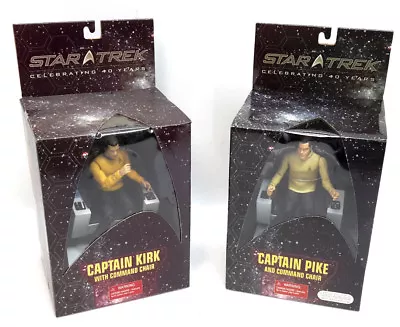 Star Trek Captains With Command Chair Action Figures- Your Choice Of 2 U-Pick • $168.59