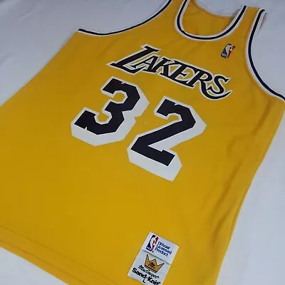 Vtg Magic Johnson Los Angeles Lakers MacGregor Sandknit NBA Jersey Large RARE • $45