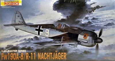 Dragon 5514 1:48 Scale Nachtjager Fw190A-8/R-11 Military Airplane Kit • $17.99