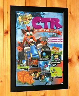 Crash Team Racing / Metal Gear Solid PS1 Vintage Promo Poster / Ad Art Framed • $96.34