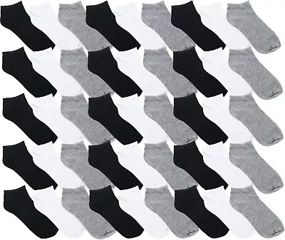 48 Pairs Thin Low Cut Ankle Socks For Men Comfortable Lightweight Bulk Pack • $28.99