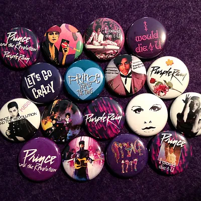 17 Prince 1  Buttons - FREE SHIPPING! - Purple Rain Madonna Michael Jackson • $22