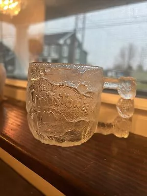 McDonalds Flinstones Mug Frosted Glass Cup Vintage 1993  • $4