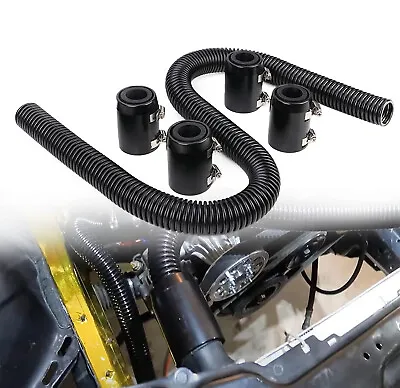 48  Universal Stainless Steel Radiator Flexible Coolant Water Hose W/ Caps Kit  • $36.09