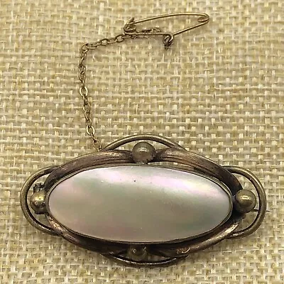 Vintage Antique Mother Of Pearl Brooch Pin • $14.99