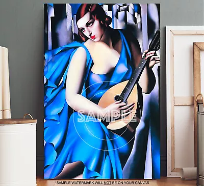 TAMARA De LEMPICKA ART DECO CANVAS PICTURE FRAMED ART DECO CANVAS WALL ART #4 • £24.99