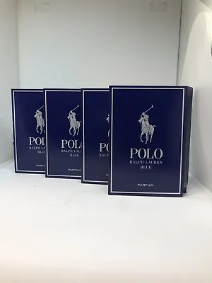 $19.99 • Buy 4 X Ralph Lauren Polo Blue Vials Parfum  Fresh Energizing Men's Cologne 0.04 Oz