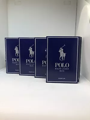 $19.99 • Buy 4 X Ralph Lauren Polo Blue Vials Parfum  Fresh Energizing Men's Cologne 0.04 Oz