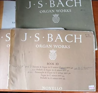 J S Bach Organ Works Novello Books 2 3 8 10 And 12 • £12