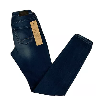 Maison Scotch Amsterdams Blauw Skinny Jeans Mid Rise Dark Wash 28x34 Stretch New • $26.97